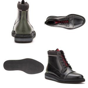 Vintage Foundry Co. Garnet Black Leather Lace Up Boot